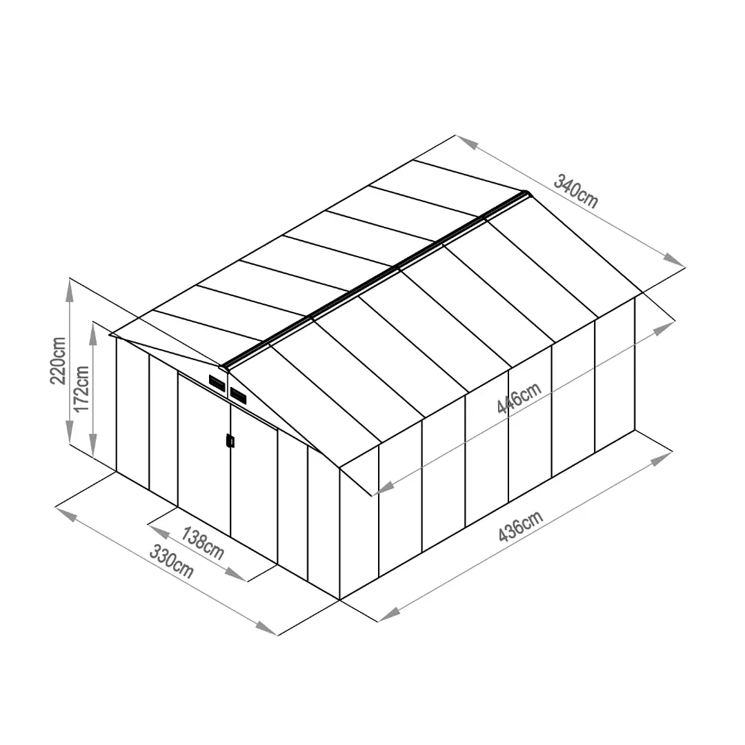 Bodega Modelo Sky10 3,40 x 4,46 mts Bodega Modelo Sky10 3,40 x 4,46 mts - Imagen 2